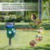 Electric Solar Powered Ultrasonic Animal Repeller 360° Ultrasonic Animal Driver with Motion Sensor LED Flashing Lights Waterproof Outdoor Animal Repel
