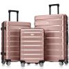 Hardshell Luggage Set 3 Piece, Durable ABS+PC Travel Suitcase with Spinner Wheels for Men Women (20/24/28 Inch)