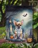 Chihuahua Spooky Halloween Garden Flag Mailbox Flag Decorative Yard Flag Banner Outside Patio Artwork Yard Flower Beds, Garden Size, Multicolor