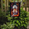 White Standard Poodle Witchy Halloween Garden Flag Mailbox Flag Decorative Yard Flag Banner Outside Patio Artwork Yard Flower Beds, Garden Size