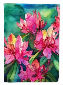 West Virginia Rhododendrons in Watercolor Garden Flag Mailbox Flag Decorative Yard Flag Banner Outside Patio Artwork Yard Flower Beds, Garden Size