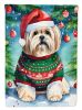 Lhasa Apso Christmas Garden Flag Mailbox Flag Decorative Yard Flag Banner Outside Patio Artwork Yard Flower Beds, Garden Size, Multicolor