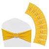 VEVOR Stretch Spandex Chair Sashes, Chair Slipcover and Stretch Chair Sash with Round Buckle, Elastic Chair Bands, Fitting Wedding, Holiday, Banquet