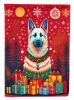 German Shepherd Holiday Christmas Garden Flag Mailbox Flag Decorative Yard Flag Banner Outside Patio Artwork Yard Flower Beds, Garden Size, Multicolor