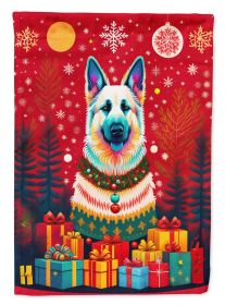 German Shepherd Holiday Christmas Garden Flag Mailbox Flag Decorative Yard Flag Banner Outside Patio Artwork Yard Flower Beds, Garden Size, Multicolor