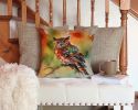 Elf Owl Throw Pillow Machine Washable, Indoor Outdoor Decorative Pillow for Couch, Bed or Patio, 14Hx14W