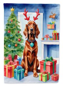 Irish Setter Christmas Reindeer Garden Flag Mailbox Flag Decorative Yard Flag Banner Outside Patio Artwork Yard Flower Beds, Garden Size, Multicolor
