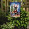 Black and Tan Chihuahua Christmas Reindeer Garden Flag Mailbox Flag Decorative Yard Flag Banner Outside Patio Artwork Yard Flower Beds, Garden Size