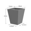 22" H Tall Mental Tapered Planter – Large Outdoor & Indoor Garden Plant Pot with Drainage Hole and Rubber Plug