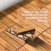 27pcs Interlocking Patio Deck Tiles 11.8 x 11.8in Wood Floor Tiles Outdoor Flooring for Patio Garden Deck Poolside
