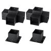 VEVOR Pergola Bracket Kit 6''x6'', 4pcs 4-Way Heavy Duty Corner Bracket Woodworks DIY Post Base Kit, Easy Installation Wooden Beams for Gazebos