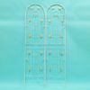 2 Pack Metal Garden Trellis 86.7" x 19.7" Rustproof Trellis for Climbing Plants Outdoor Flower Support Cream White