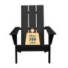 Outdoor Hdpe Adirondack Chair,Patio Yard Resin Adirondack Chair,Black