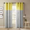 Chevron Printed Room Darkening Grommet Top Panel Pair