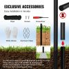 VEVOR 30FT Detachable Flagpole Kit Heavy Duty Aluminum Flag Pole American Black