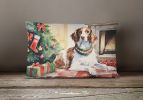 Waiting on Christmas Throw Pillow Throw Pillow for Indoor Couch Bed Outdoor Patio Washable, Brittany 1299,12Hx16W