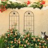 4 Pack Metal Garden Trellis 86.7" x 19.7" Rustproof Trellis for Climbing Plants Outdoor Flower Support Black