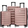 Hardshell Luggage Set 3 Piece, Durable ABS+PC Travel Suitcase with Spinner Wheels for Men Women (20/24/28 Inch)