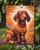 Dachshund Fall Garden Flag Mailbox Flag Decorative Yard Flag Banner Outside Patio Artwork Yard Flower Beds, Garden Size, Multicolor