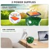 Electric Solar Powered Ultrasonic Animal Repeller 360° Ultrasonic Animal Driver with Motion Sensor LED Flashing Lights Waterproof Outdoor Animal Repel
