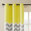 Chevron Printed Room Darkening Grommet Top Panel Pair