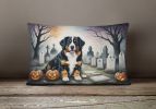 Spooky Halloween Throw Pillow Throw Pillow for Indoor Couch Bed Outdoor Patio Washable, Bernese Mountain Dog 2014,12Hx16W