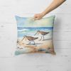 Sandpipers Hunting Throw Pillow Machine Washable, Indoor Outdoor Decorative Pillow for Couch, Bed or Patio, 18Hx18W