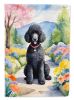 Black Poodle Spring Path Garden Flag Mailbox Flag Decorative Yard Flag Banner Outside Patio Artwork Yard Flower Beds, Garden Size, Multicolor