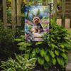 Yorkshire Terrier Spring Path Garden Flag Mailbox Flag Decorative Yard Flag Banner Outside Patio Artwork Yard Flower Beds, Garden Size, Multicolor