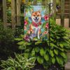 Shiba Inu Luau Garden Flag Mailbox Flag Decorative Yard Flag Banner Outside Patio Artwork Yard Flower Beds, Garden Size, Multicolor