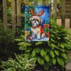Shih Tzu Christmas Reindeer Garden Flag Mailbox Flag Decorative Yard Flag Banner Outside Patio Artwork Yard Flower Beds, Garden Size, Multicolor