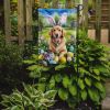 Golden Retriever Easter Egg Hunt Garden Flag Mailbox Flag Decorative Yard Flag Banner Outside Patio Artwork Yard Flower Beds, Garden Size, Multicolor