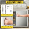 VEVOR Outdoor Kitchen Access 34.5" x 19" Wall Construction Stainless Steel Flush Mount for BBQ Island, 34.5inch x 19inch, Double Door