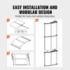VEVOR Window Door Awning Canopy, 120" x 40" Door Canopy Exterior, UF50+ PC Sunshade Sheet Awnings, Outdoor Patio Awning Sun Shade, Transparent
