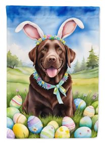 Chocolate Labrador Retriever Easter Egg Hunt Garden Flag Mailbox Flag Decorative Yard Flag Banner Outside Patio Artwork Yard Flower Beds, Garden Size