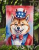 Shiba Inu Patriotic American Garden Flag Mailbox Flag Decorative Yard Flag Banner Outside Patio Artwork Yard Flower Beds, Garden Size, Multicolor