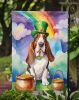 Basset Hound St Patrick's Day Garden Flag Mailbox Flag Decorative Yard Flag Banner Outside Patio Artwork Yard Flower Beds, Garden Size, Multicolor