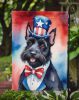 Scottish Terrier Patriotic American Garden Flag Mailbox Flag Decorative Yard Flag Banner Outside Patio Artwork Yard Flower Beds, Garden Size