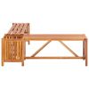 Patio Corner Bench with Planter 46"x46"x15.7" Solid Acacia Wood