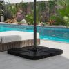 Outsunny Outdoor Universal Cross Brace Stand for Small Offset Umbrella or Large Market Umbrella, Cross Umbrella Base for Patio Umbrella, Black