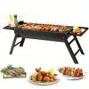 1PC, portable barbecue grill, folding barbecue grill, outdoor camping, hiking, picnic trip