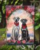 Great Dane Two Hearts Garden Flag Mailbox Flag Decorative Yard Flag Banner Outside Patio Artwork Yard Flower Beds, Garden Size, Multicolor
