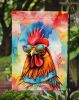 Hippie Animal Red Rooster Garden Flag Mailbox Flag Decorative Yard Flag Banner Outside Patio Artwork Yard Flower Beds, Garden Size, Multicolor