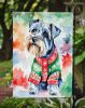 Schnauzer Christmas Garden Flag Mailbox Flag Decorative Yard Flag Banner Outside Patio Artwork Yard Flower Beds, Garden Size, Multicolor