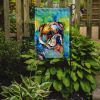 English Bulldog Hippie Dawg Garden Flag Mailbox Flag Decorative Yard Flag Banner Outside Patio Artwork Yard Flower Beds, Garden Size, Multicolor