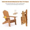 TALE Folding Adirondack Chair with Pullout Ottoman with Cup Holder, Oversized, Poly Lumber, for Patio Deck Garden, Backyard Furniture, Easy to Install