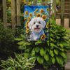 Coton de Tulear in Sunflowers Garden Flag Mailbox Flag Decorative Yard Flag Banner Outside Patio Artwork Yard Flower Beds, Garden Size, Multicolor