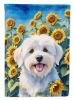 Coton de Tulear in Sunflowers Garden Flag Mailbox Flag Decorative Yard Flag Banner Outside Patio Artwork Yard Flower Beds, Garden Size, Multicolor