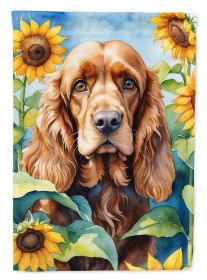 Cocker Spaniel in Sunflowers Garden Flag Mailbox Flag Decorative Yard Flag Banner Outside Patio Artwork Yard Flower Beds, Garden Size, Multicolor