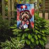 Labradoodle Patriotic American Garden Flag Mailbox Flag Decorative Yard Flag Banner Outside Patio Artwork Yard Flower Beds, Garden Size, Multicolor